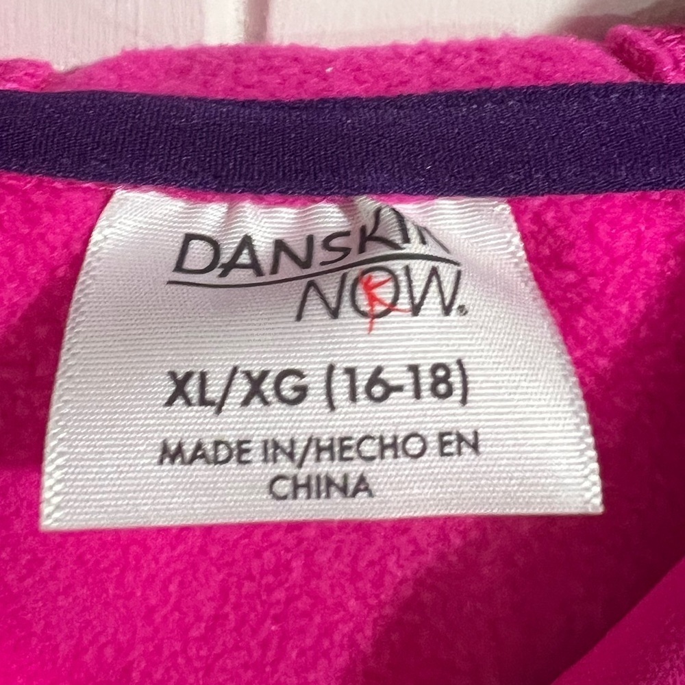 Women’s pink sweater sweatshirt pullover hoodie XL 16–8 dri-more Danskin Now - Picture 5 of 10